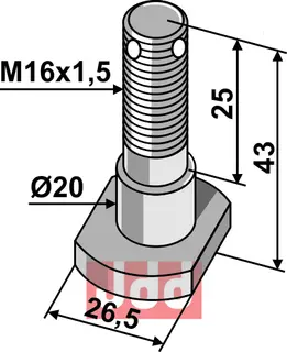 Bolt M16x1,5x43 - 12.9 Humus