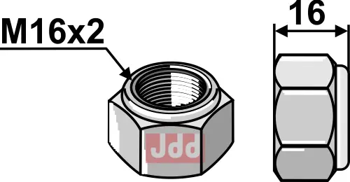 Låsemutter M16x2 - JDD Utstyr