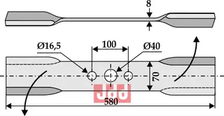 Mover-blade 580mm til Ilmer Lengde: 580mm, hull: 16,5mm