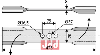 Slagjern kniv vridd Ilmer