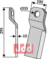 Bio kniv drejet – kort - venstre Szolnoki