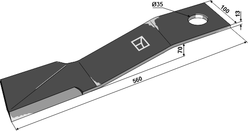 Kniv 560 mm - venstre