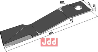 Kniv 560mm - venstre Bomford/Mc Connel