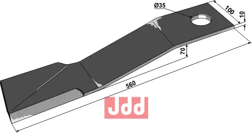 Kniv 560mm - venstre - JDD Utstyr