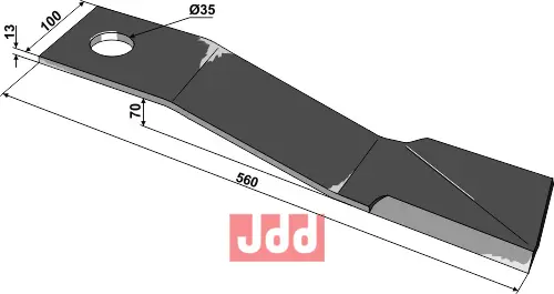 Kniv 560mm - høyre - JDD Utstyr