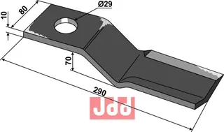 Kniv til Seppi 290x80mm, 29 hull