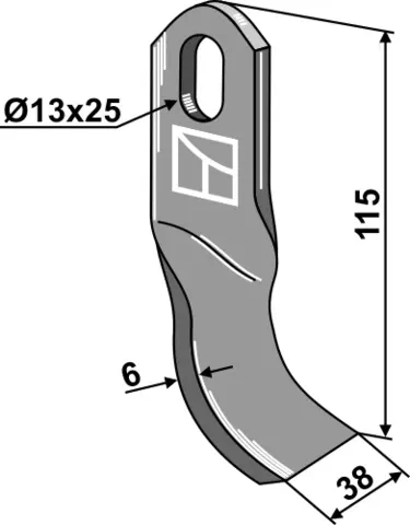 Slagjern 115x38 mm Til Spearhead Rolliflail
