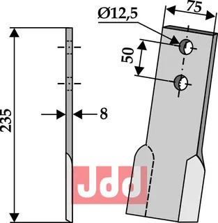 Flail til Perfect Lengde 235mm, bredde 75mm