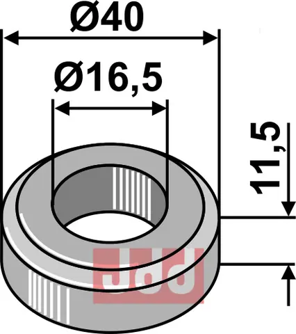 Bøssing til Kuhn 11,5xØ16,5xØ40 mm - Nobili