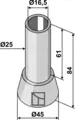 Bush 84xØ16,5xØ45 til Kuhn Lengde 84 mm, Ø16,5 mm, Ø45 mm