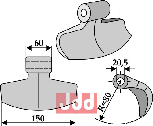 Hammerkniv 150mm - JDD Utstyr