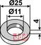 Skive Ø25x4xØ11 Mulag/Humus