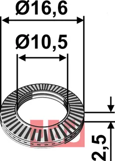 Skive - Ø16,6x2,5xØ10,5 Mulag