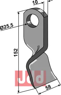 Slagjern kniv vridd Orsi