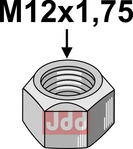L&#229;semutter M12x1,75 - 10.9 Perfect