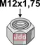 Låsemutter M12x1,75 - 10.9 Perfect