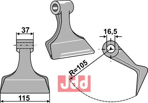 Hammerkniv 115mm - JDD Utstyr