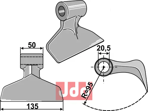 Hammerkniv 135mm - JDD Utstyr