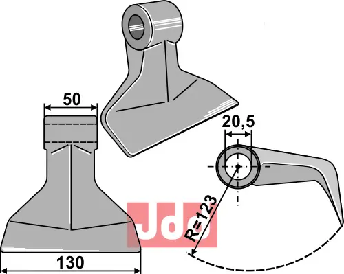 Hammerkniv 130mm - JDD Utstyr