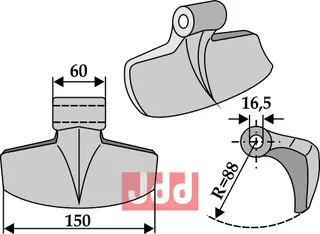 Hammerkniv 150mm Gestin/Rinieri