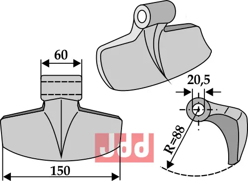 Hammerkniv 150mm - JDD Utstyr