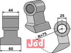 Hammerkniv 60mm Agrimaster