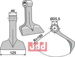 Hammerkniv 125mm Maschio / Gaspardo