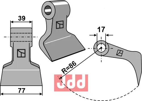 Hammerkniv 135mm - JDD Utstyr
