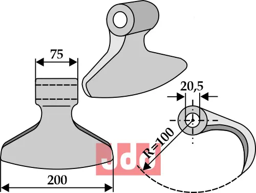 Hammerkniv 200mm - JDD Utstyr