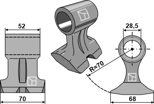 Hammerkniv 69mm - JDD Utstyr