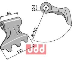 Hammerkniv 155mm Kuhn/Nobili/Sicma/Willibald/Fehrenbach