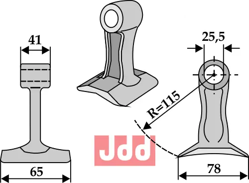 Hammerkniv 65mm - JDD Utstyr