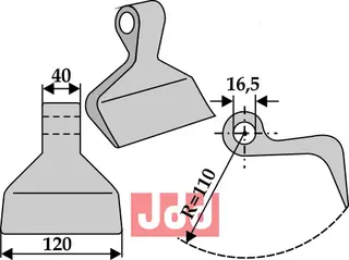 Hammerkniv 120mm Passer til mange fabrikater