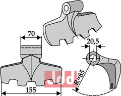 Hammerkniv 155mm Chabas