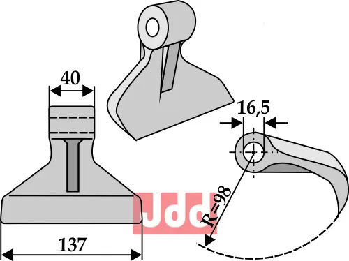 Hammerkniv 137mm - JDD Utstyr