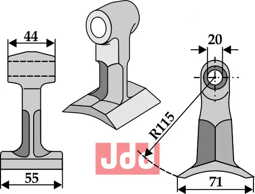 Hammerkniv 55mm - JDD Utstyr