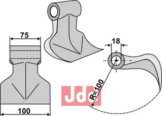 Hammerkniv 100mm Dragone