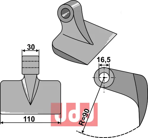Hammerkniv 110mm - JDD Utstyr