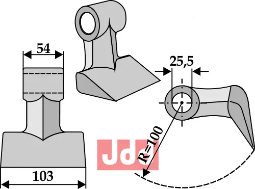 Hammerkniv 103mm - JDD Utstyr