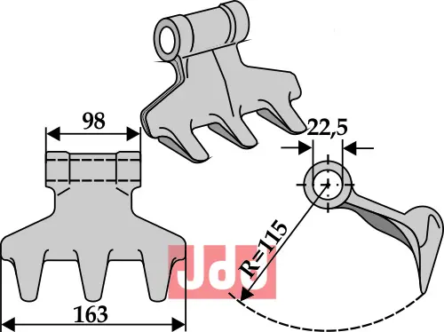 Hammerkniv 163mm - JDD Utstyr