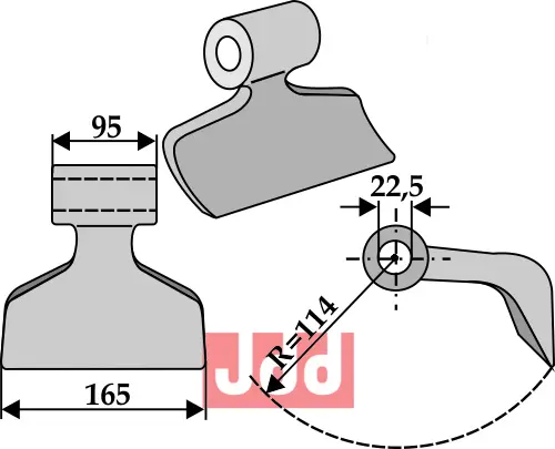 Hammerkniv 165mm - JDD Utstyr