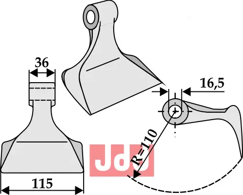 Hammerkniv 115mm - JDD Utstyr