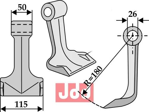 Hammerkniv 115mm - JDD Utstyr