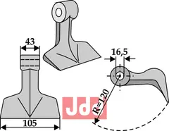 Hammerkniv 105mm Ferri/Votex