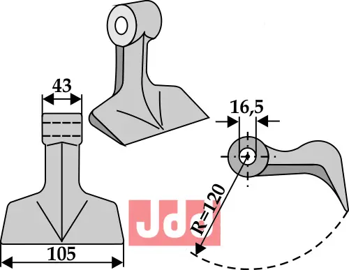 Hammerkniv 105mm - JDD Utstyr