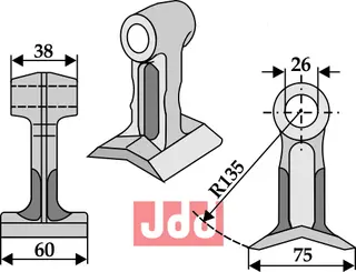 Hammerkniv 60mm Bomford/Mc Connel/Orsi/Twose