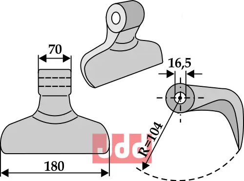 Hammerkniv 180mm - JDD Utstyr