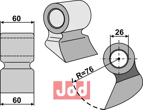 Hammerkniv 60mm - JDD Utstyr