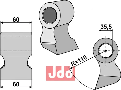 Hammerkniv 60mm - JDD Utstyr
