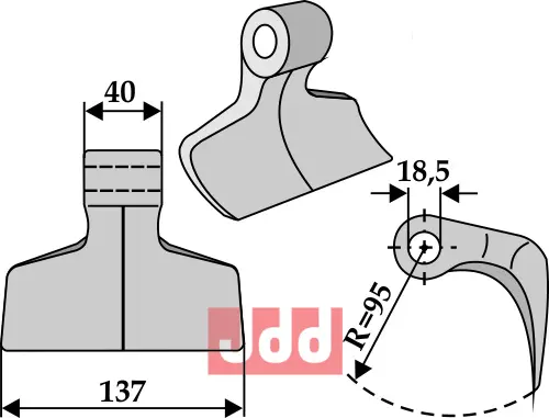 Hammerkniv 137mm - JDD Utstyr